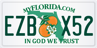 FL license plate EZBX52