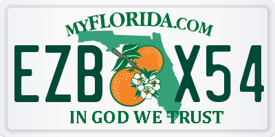FL license plate EZBX54