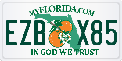 FL license plate EZBX85