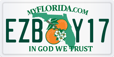 FL license plate EZBY17