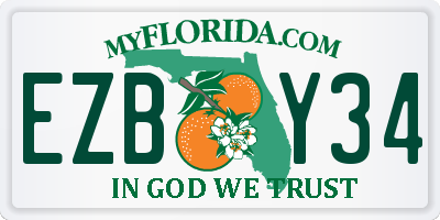 FL license plate EZBY34