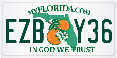 FL license plate EZBY36