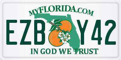 FL license plate EZBY42