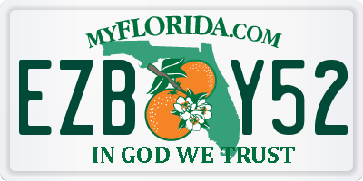 FL license plate EZBY52