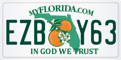 FL license plate EZBY63