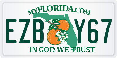 FL license plate EZBY67