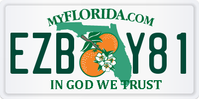 FL license plate EZBY81