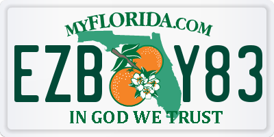 FL license plate EZBY83