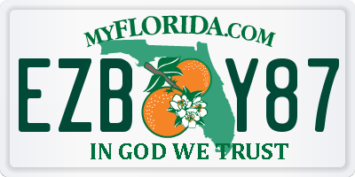 FL license plate EZBY87