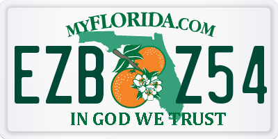 FL license plate EZBZ54