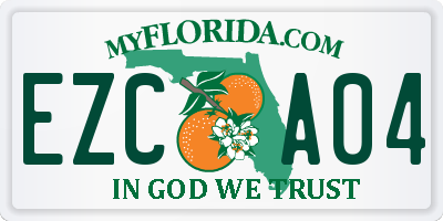 FL license plate EZCA04