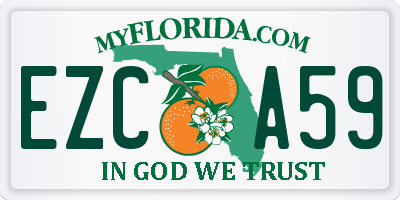 FL license plate EZCA59