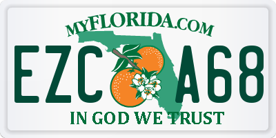 FL license plate EZCA68