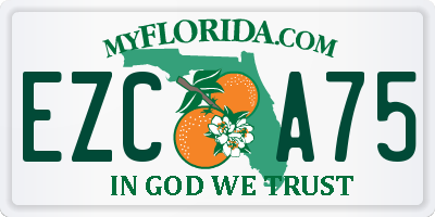 FL license plate EZCA75