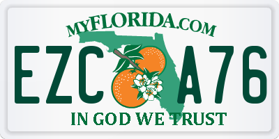 FL license plate EZCA76