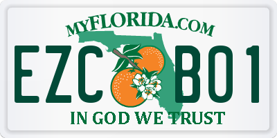 FL license plate EZCB01