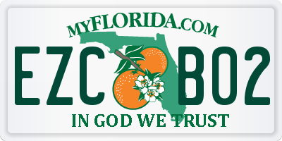 FL license plate EZCB02