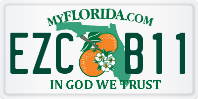 FL license plate EZCB11