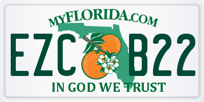 FL license plate EZCB22