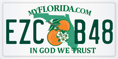 FL license plate EZCB48