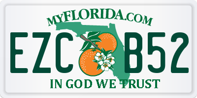 FL license plate EZCB52