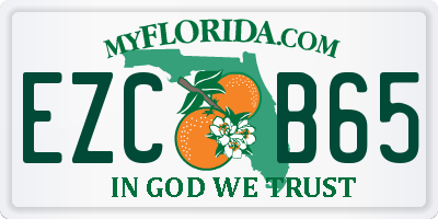 FL license plate EZCB65