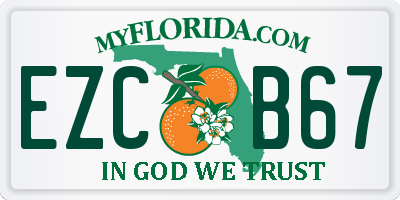 FL license plate EZCB67