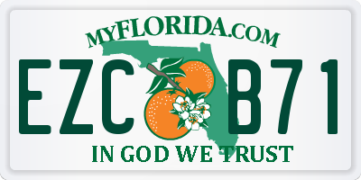 FL license plate EZCB71