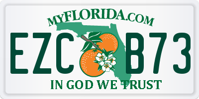 FL license plate EZCB73