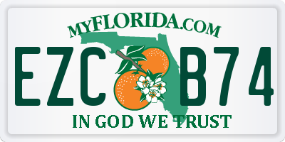 FL license plate EZCB74