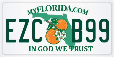 FL license plate EZCB99