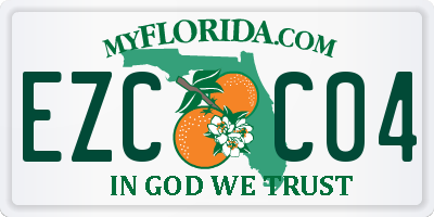 FL license plate EZCC04