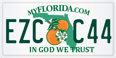 FL license plate EZCC44