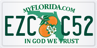 FL license plate EZCC52