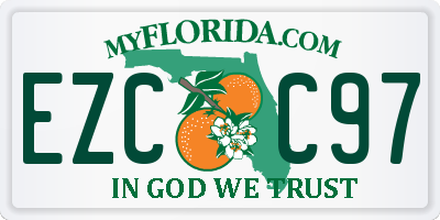 FL license plate EZCC97