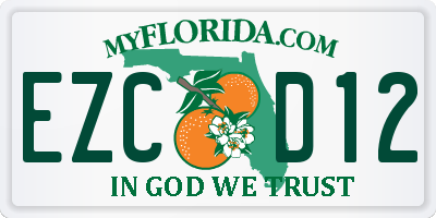 FL license plate EZCD12