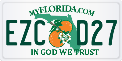 FL license plate EZCD27