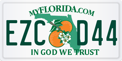 FL license plate EZCD44