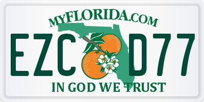FL license plate EZCD77