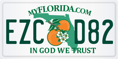 FL license plate EZCD82