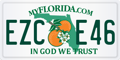 FL license plate EZCE46