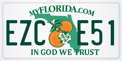 FL license plate EZCE51