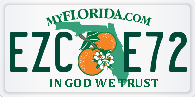 FL license plate EZCE72