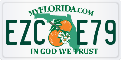 FL license plate EZCE79