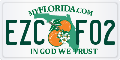 FL license plate EZCF02