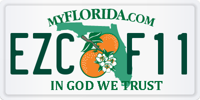 FL license plate EZCF11