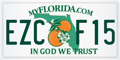 FL license plate EZCF15