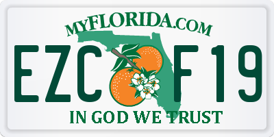 FL license plate EZCF19