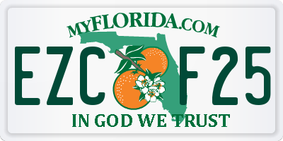 FL license plate EZCF25