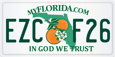 FL license plate EZCF26